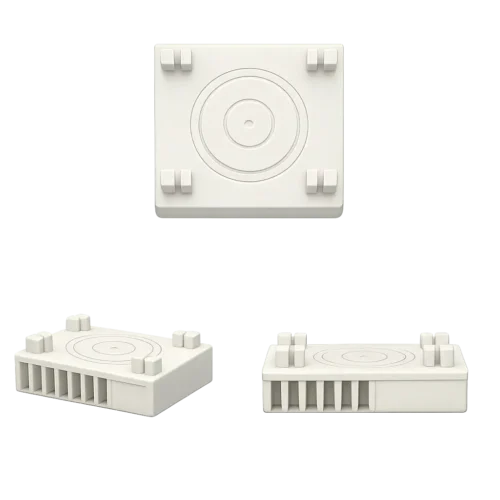 PGM Bristle Top view, Side view, Top view PGM Bristle Block