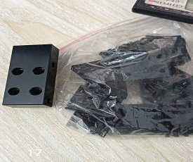 14362 Black Mounting / Spacer Blocks with Holes