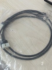 14438 Black Industrial Power Cable with White Connector Block
